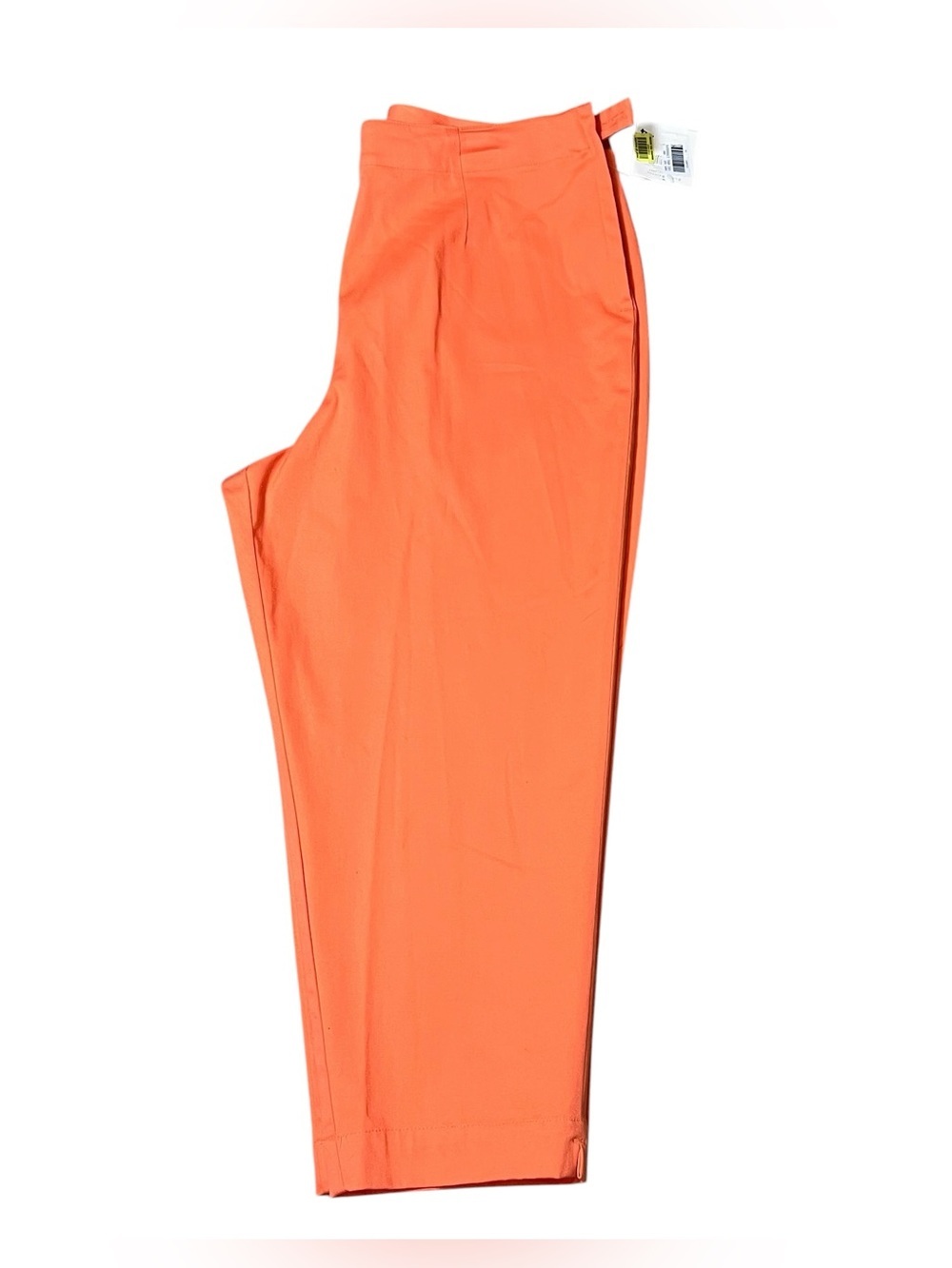 Susan Bristol NWT Spring Womens Size 14 Orange‎ Capri Pants Flat Front Ankle Y2K